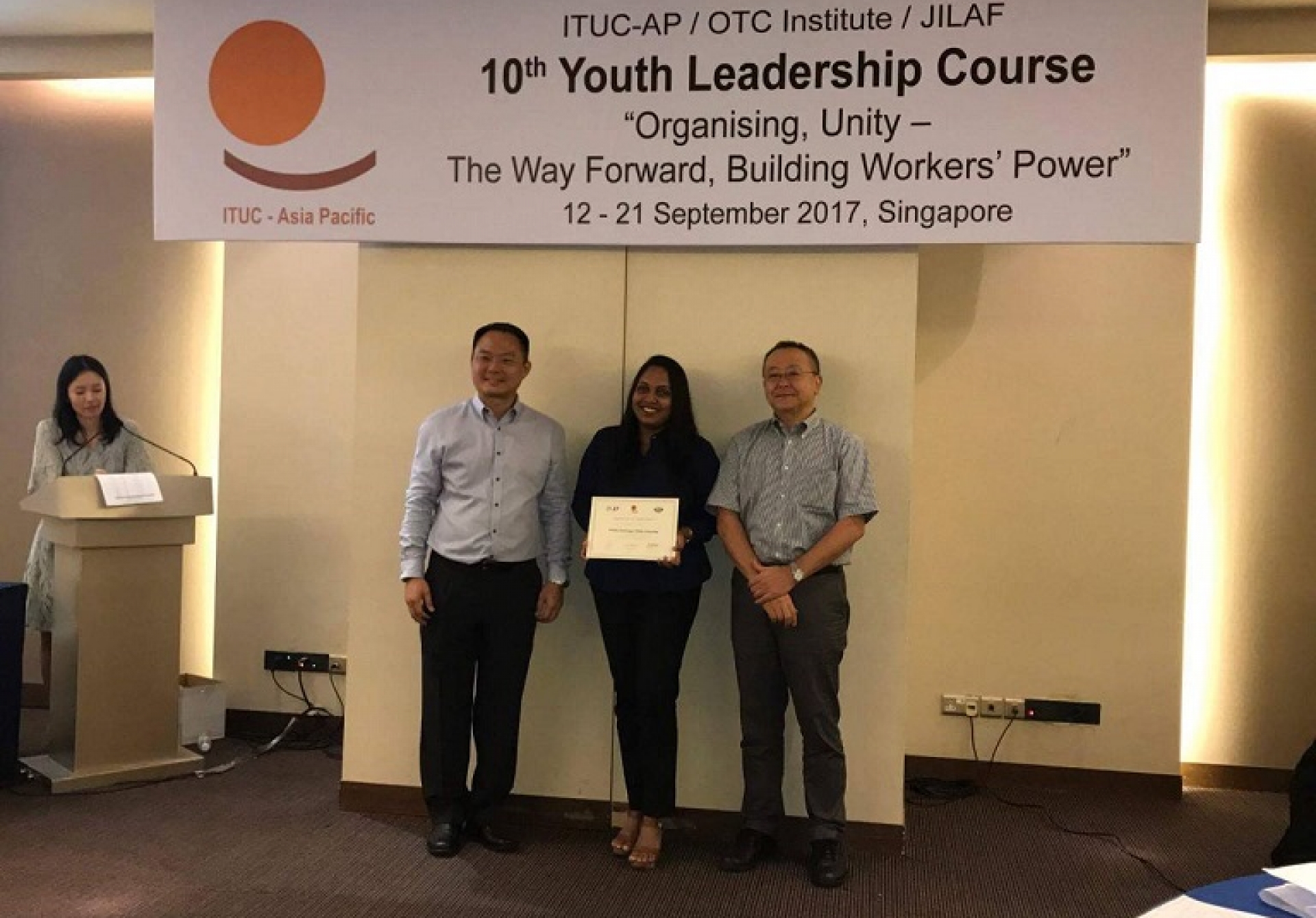 10th ITUC-AP / OTCI / JILAF Youth Leadership Course- Singapore